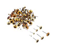 Alipis 100 Pièces Set of Round Glass Safety Eyes for Needle Felting Crafts Doll Making and Plush Toys Realistic Eyes for Stuffed Animals and Handmade Soft Toys