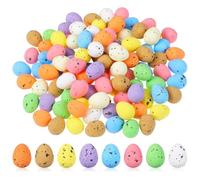 Alipis 100 Pièces Œufs de Pâques Mini en Écume Décoratifs | Style Œuf Peint à Main, Réutilisable et Léger, pour Œuvres Diy, Panier de Fête, Remplissage Vase Couleur Aléatoire
