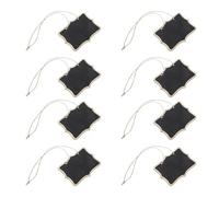 Alipis 10pcs Mini Tableau Noir Recto Verso en Bois avec Cordelette Suspendue, Décoratif et Facile à Accrocher, pour Décoration Maison et Stands de Marché