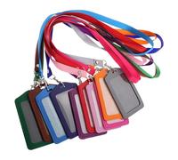 Alipis 10pcs Porte-badges avec Lanière à Boucle Métallique, Protège-badge Transparent en Pu et Polyester, Résistant aux Dommages, pour Employés de Bureau