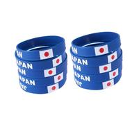 Alipis 10pièces Bracelets Silicone Pour Sport Motif Drapeau National Simple Adaptable Pour Hommes Et Femmes