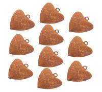 Alipis 10pièces Cloches Décoratives Fer Vintage Cœur Forme pour Noël Décoration Maison Saisonnière Rustique Faire Soi-même