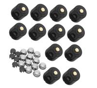 Alipis 12 Ensembles Miniature Flashlight Switch Cap Metal Push Button Cover For Outdoor LED Flashlights Anti-misoperation