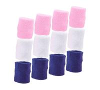 Alipis 12 pièces Bracelets de Poignet Éponge Absorbant la Transpiration Brassards Sportifs Élastiques pour Adolescents Protection Poignet Confortable et Lavable pour Yoga Course Fitness