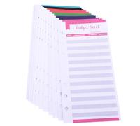 Alipis 12 pièces Budget Planner Sheets With Holes For Expense And Cash Tracking Portable Budget Cards For Financial Management And Expense Control