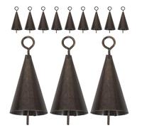 Alipis 12 Pièces Cloches Bruyantes pour Vaches en Fer Vintage Or, Décoration Noël Rustique avec Son Apaisant, pour Arbre de Noël ou Célébration Temple