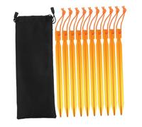 Alipis 12 Pièces Clous de Sol renforcés Coupe-Vent Pointes de Tente Clou de Sol pour Tente extérieure enjeux de la canopée piquets en métal piquets de Jardinage Alliage d'aluminium Doré