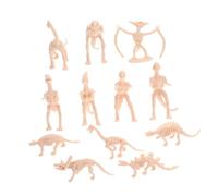 Alipis 12 pièces Kit Modèle Squelette Dinosaure Plastique pour Jeu Bac Exploration Archéologique Décoration Chambre Garçon Fille Représentation Authentique et Éducative des Créatures