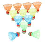 Alipis 12 pièces Lot de Balles de Badminton Colorées Résistantes Aux Chocs Plastique Durables pour Entraînement et Loisirs Intérieurs et Extérieurs Volant Portable pour Couleur Aléatoire