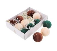 Alipis 12 Pièces Lot de de Noël Floquées avec et Strass Décorations Suspendues pour Sapin et Guirlandes Assortiment Marron et Vert Sapin