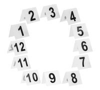 Alipis 12 pièces Lot de Marqueurs Numérotés Acryliques Réutilisables pour Jeux de Détective Accessoires de Crime et Numéros de Table Polyvalents