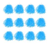 Alipis 12 pièces Lot de Pompons à Main Bleu pour Cheerleading Poignée Pratique Accessoire pour Danse Sport et Fête