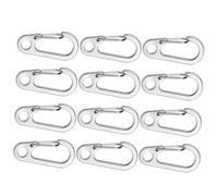 Alipis 12 pièces Mini D-Shaped Key Holder Clips for Belt Alloy Key Rings with Design for Backpack Camping and Everyday Use