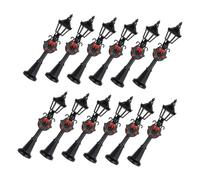 Alipis 12 Pièces Miniature Street Light Models Scale Metal Pathway Lamps for Dollhouse DIY Fairy Garden Accessories with Realistic Detail