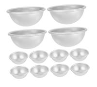 Alipis 12 pièces Moules Aluminium Semi-sphériques pour Sels de Bain DIY Moules Anti-rouille pour Bombes de Bain Artisanales et Produits Faits Main