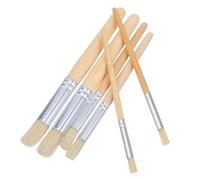 Alipis 12 pièces Pinceaux Peinture Poils de Porc Naturel Ensemble Complet avec Pochoirs Bois Brosses Rondes pour Détails Fins Adapté Artistes et Étudiants