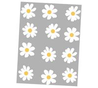 Alipis 12 pièces Stickers Muraux Fleurs Marguerites Petites Autocollants Muraux Auto Adhésifs Décoration Chambre Fille Salon DIY