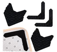 Alipis 12 pièces Tapis Antidérapants Réutilisables U Noir Autocollants Lavables pour Coin de Tapis Maintien Antidérapant et Anti-Repli