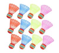 Alipis 12 pièces Volants de Badminton Colorés pour Débutants Garçon Fille et Adultes Léger et Portable Volant Plastique pour Entraînement Intérieur et Extérieur Jeu de Plein Air Jardin