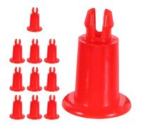 Alipis 12 Pieds Antidérapants Rouges en Plastique pour Plateau de Balance Électronique Support Stable pour Balance Jusqu’à 30 Kg Accessoire de Remplacement Lot de 12