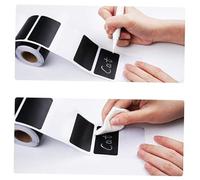 Alipis 120 feuilles Étiquettes Autocollantes Ardoise Stickers Imperméables Sans Colle pour Contenants Alimentaires Réutilisables et Faciles à Coller pour Cuisine Bureau et École