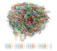 Alipis 1200 Trombones Colorés 33 MM Plastifiés Assortis Rouge Jaune Bleu Vert Rose Blanc - Clips pour Bureau École et Organisation de Documents Pinces à Papier Résistantes et