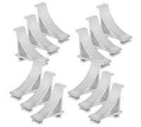 Alipis 12pcs Clips en Aluminium Argenté pour Étagères de Congélateur et Réfrigérateur, Crochet Large, Structure Simple, Fixation Solide, Installation Facile