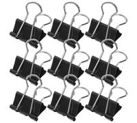 Alipis 12pcs Trombones à Reliure Noirs en Fer, Grosse Capacité, Forme Queue D'hirondelle, Clips Multifonctions pour Bureau et Espace de Travail