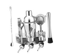 Alipis 12pièces Lot de Shakers à Cocktail Acier Inoxydable Outils pour Barman Doseur Pince à Glaçons Cuillère à Mélanger