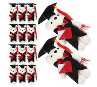 Alipis 14 Pièces Jouet pour Remise de Diplômes Ours Peluche Docteur Mini Ours pour Saint-Valentin Études Secondaires Peluches de Fin Études