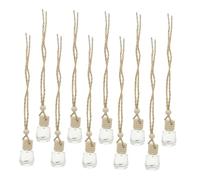 Alipis 15 Pièces Bouteille De Parfum Diffuseur Crâne Parfum Suspendu Bouteille D'huile Essentielle Automatique Bouteille De Désodorisant De Voiture Crâne De Verre Restaurer En Bois Beige