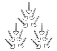 Alipis 15 Pièces e Boîte à Musique Triangle Argentée en Métal | Remplacement pour Projets Diy, Installation Simple, Usage Fiable, Accessoire Musical en Lot