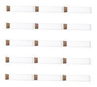 Alipis 15 pièces Lot de Flacons Verre Transparent avec Bouchon Liège Flacons Éprouvettes Polyvalents pour Stockage Échantillons Thé Sec Bouteilles à Souhait et Présentations