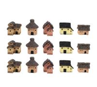 Alipis 15 Pièces Maison Miniature de Jardin en Résine, Style Rustique | Atmosphère Campagne Vintage, Scène Instantanée, pour Pots de Plantes et Terrariums, Format Compact