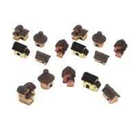 Alipis 15 Pièces Maison Miniature Féerique en Résine pour Terrarium et | Décor Rustique Moderne, Scène DIY Instantanée, pour Diorama de Table, Fournitures Jardin Féerique