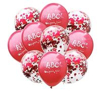 Alipis 16 Pièces Ballons Latex Imprimés Rouges et Or pour Décoration de Salle de Classe Fournitures de Fête Scolaire Ruban Doré Accessoires de Fête Éclatants pour Événements Scolaires