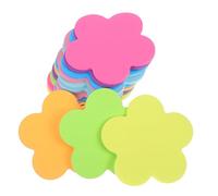 Alipis 16 pièces Bloc-notes Adhésifs Forme Fleur Notes Autocollantes Fluorescentes Multicolores Papiers Mémo Auto-adhésifs pour Bureau École et Maison