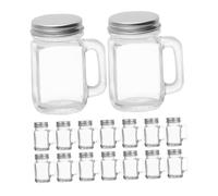Alipis 16 Pièces Bocal en Verre Bouteilles d'échantillons de Parfum Bouteilles de Parfum en Vrac Bouteille d'huile Essentielle de Voyage Bouteille de Parfum Aluminium