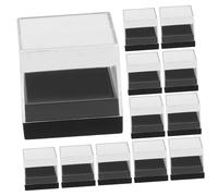 Alipis 18 pcs Boîte de Acrylique Transparente pour Collection Minérale et Fossile Coffret Rangement Carré pour Spécimens et Boîte de Stockage Compacte pour Collectionneurs