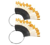 Alipis 1ensemble Anneau Échantillon Couleur Cheveux Réel avec Boucles pour Test Coloration Support Sécurisé pour Salons Coiffure et Extensions