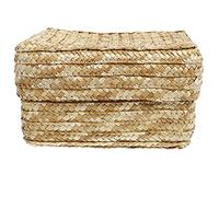Alipis 1pièce Panier De Rangement Tissé avec Couvercle Corbeille Décorative pour Jouets Vêtements Et Accessoires pour Maison La Chambre Salon Look Naturel Et Charmant Petite