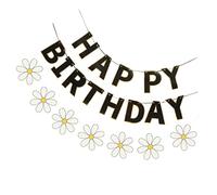 Alipis 2 Ensembles Bannière Anniversaire Décorative Guirlande de Marguerites de Décorations Festives pour Anniversaire Unique