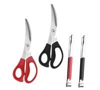 Alipis 2 Ensembles Ciseaux De Cuisine Pinces à Buffet Pinces De Cuisine Pinces à Glace Cisailles à Volaille Pinces à Barbecue Ciseaux Tout Usage Ménage Produits Menagers Acier Inoxydable