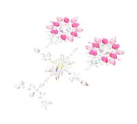 Alipis 2 Ensembles de Bijoux de Corps Autocollants Cristaux Colorés Ab Décorations pour Poitrine et Visage Adhésifs Scintillants pour Fêtes et Cosplay