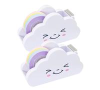 Alipis 2 ensembles Distributeur de Ruban Adhésif Portable Lot de Découpeur Professionnel Adhésif Bureau Compact et Léger Support de Ruban de Bureau Pratique et Mignon