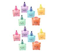 Alipis 2 ensembles Marqueurs Surligneurs Ours Portable Stylos Colorés Empilables pour Scrapbooking Journal Codage Couleur et Écriture Scolaire