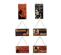 Alipis 2 Ensembles Référencement Halloween Haloween Doors Ornement Portail Fluorescent Garage Stickers Muraux Vie Plaque De Fête Décoration Intérieure Corde De Orange 6 Pièces * 2