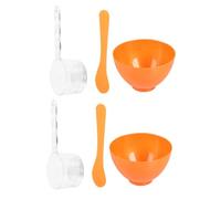 Alipis 2 ensembles Set de Bols à Masque Facial Dorés PP avec Spatule et Cuillère pour Soins Visage DIY Outil Salon Beauté Facile à Utiliser et Adapté Au Mélange de Masques