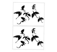 Alipis 2 Ensembles Sticker mural dinosaure dragon autocollants décalcomanie de fenêtre de dragon halloween decoration décoration halloween décorations murales de dinosaures dinosaure noir