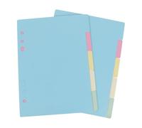 Alipis 2 Jeux D’intercalaires à Onglets Colorés A5, 5 Feuilles Index pour Classeurs à 6 Anneaux, Séparateurs de Classement Polyvalents pour Organisation Bureau et Couleur